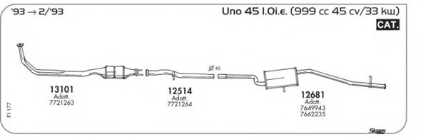 Система выпуска ОГ AKS DASIS SGFI177