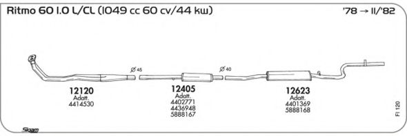 Система выпуска ОГ AKS DASIS SGFI120
