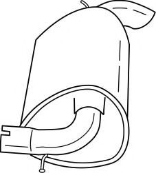 Глушитель выхлопных газов конечный AKS DASIS SG32621