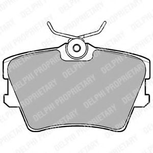 Комплект тормозных колодок, дисковый тормоз DELPHI LP1019