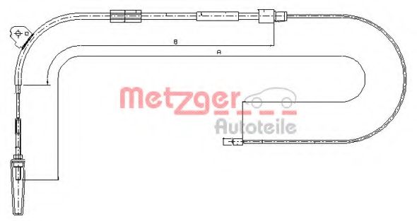 Трос, стояночная тормозная система METZGER 10.9328