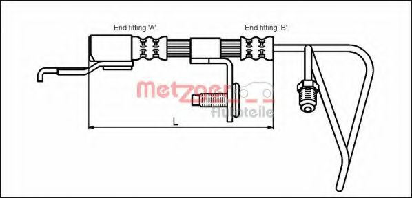 Тормозной шланг METZGER 4112511