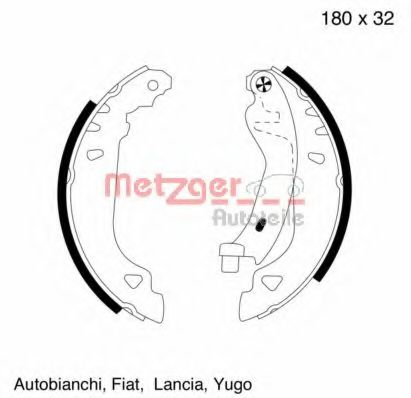 Комплект тормозных колодок METZGER MG 457