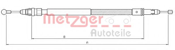 Трос, стояночная тормозная система METZGER 10.4738