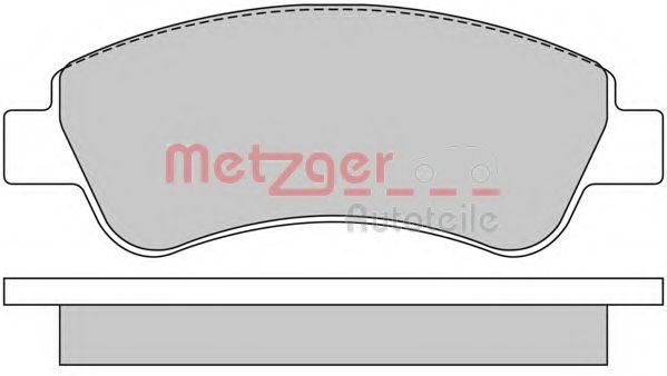 Комплект тормозных колодок, дисковый тормоз METZGER 1170026