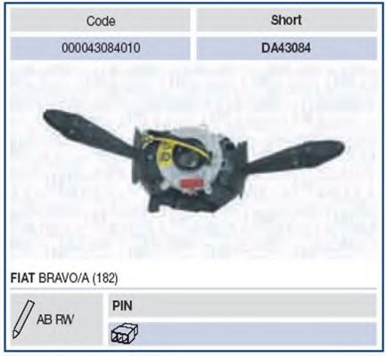 Выключатель на колонке рулевого управления MAGNETI MARELLI 43084