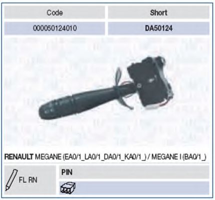 Выключатель на колонке рулевого управления MAGNETI MARELLI 000050124010