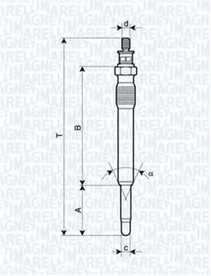 Свеча накаливания MAGNETI MARELLI 062900001304