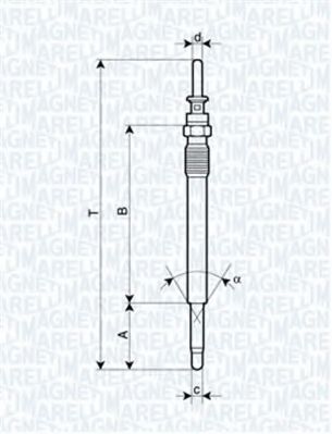 Свеча накаливания MAGNETI MARELLI 062900009304