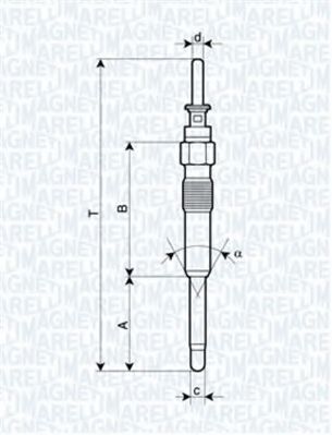 Свеча накаливания MAGNETI MARELLI 062900023304