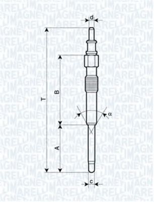 Свеча накаливания MAGNETI MARELLI 062900042304