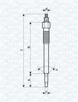 Свеча накаливания MAGNETI MARELLI 062900075304