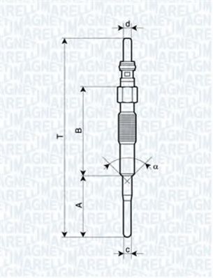 Свеча накаливания MAGNETI MARELLI 062900079304