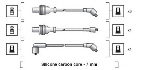 Комплект проводов зажигания MAGNETI MARELLI 941318111016