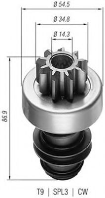 Ведущая шестерня, стартер MAGNETI MARELLI 940113020004