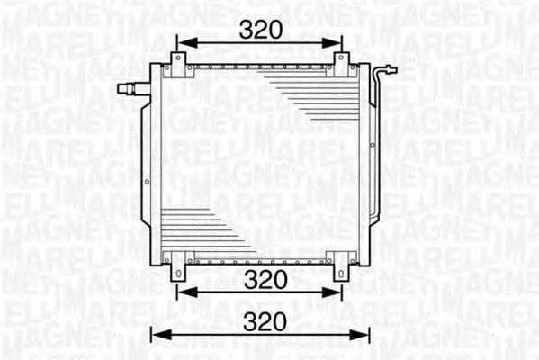 Конденсатор, кондиционер MAGNETI MARELLI 350203235000