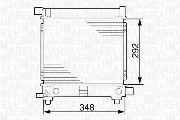 Радиатор, охлаждение двигателя MAGNETI MARELLI 350213535000