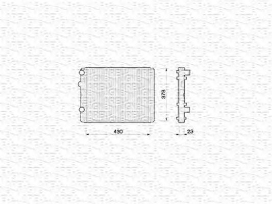 Радиатор, охлаждение двигателя MAGNETI MARELLI 350213778000