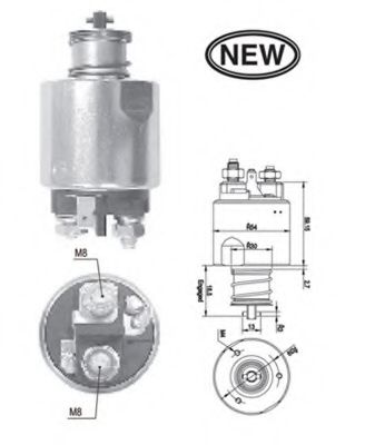Тяговое реле, стартер MAGNETI MARELLI 940113050552