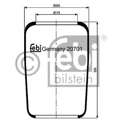 Кожух пневматической рессоры FEBI BILSTEIN 20701