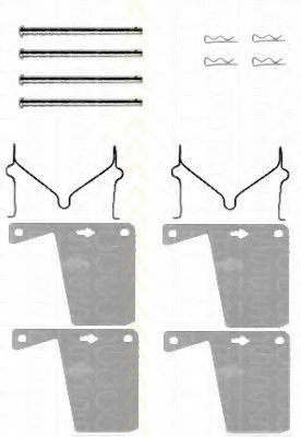 Комплектующие, колодки дискового тормоза OEMparts 6050320