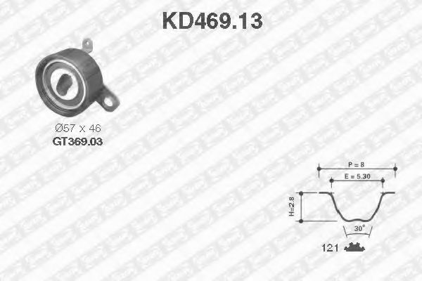 Комплект ремня ГРМ SNR KD469.13