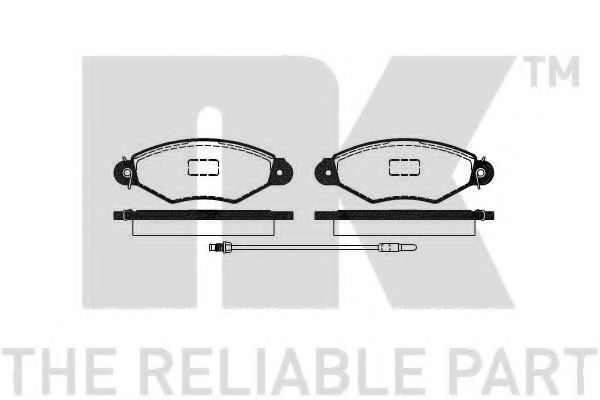 Комплект тормозных колодок, дисковый тормоз NK 223957