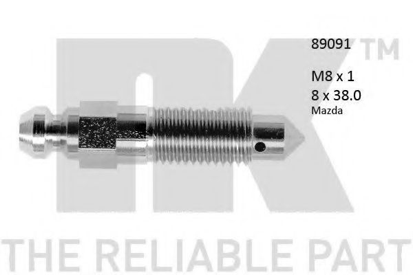 Болт воздушного клапана / вентиль NK 89091