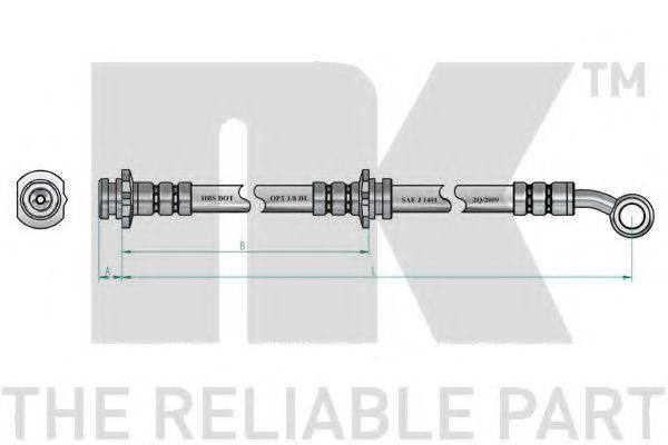 Тормозной шланг NK 852236