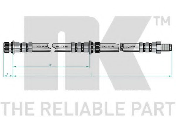 Тормозной шланг NK 853050