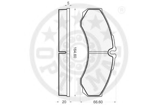 Комплект тормозных колодок, дисковый тормоз OPTIMAL 10210