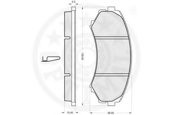 Комплект тормозных колодок, дисковый тормоз OPTIMAL 23488