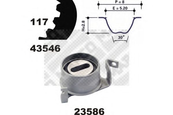 Комплект ремня ГРМ MAPCO 23546