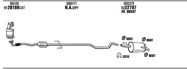 Система выпуска ОГ FONOS OPH17205C