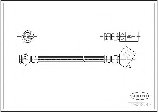 Тормозной шланг CORTECO 19032745