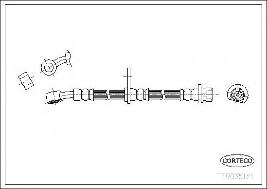 Тормозной шланг CORTECO 19035121