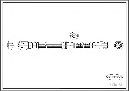 Тормозной шланг CORTECO 19036151