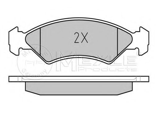 Комплект тормозных колодок, дисковый тормоз MEYLE 20857