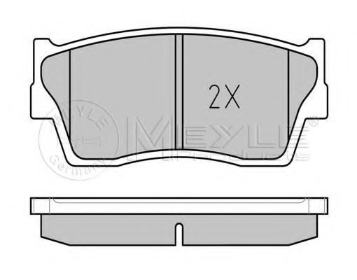Комплект тормозных колодок, дисковый тормоз MEYLE 21500