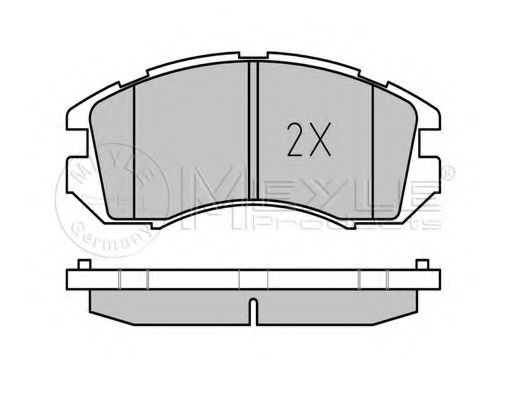Комплект тормозных колодок, дисковый тормоз MEYLE 21725