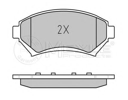 Комплект тормозных колодок, дисковый тормоз MEYLE 23358