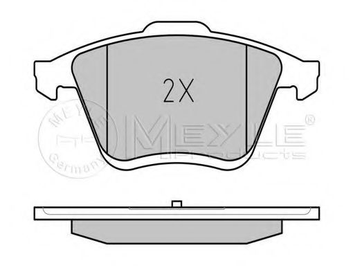 Комплект тормозных колодок, дисковый тормоз MEYLE 24002