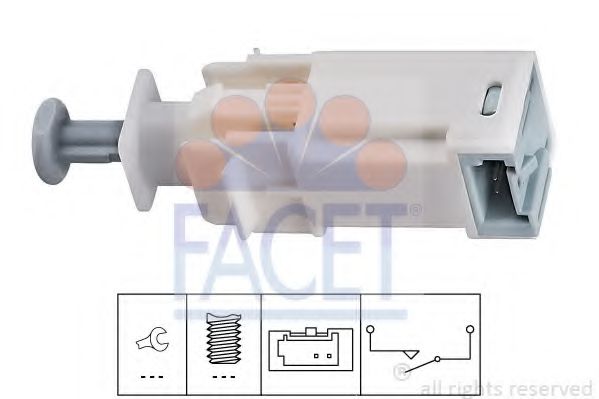 Выключатель, привод сцепления (Tempomat) FACET 7.1226