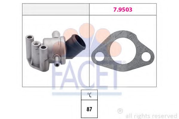 Термостат, охлаждающая жидкость FACET 7.8106