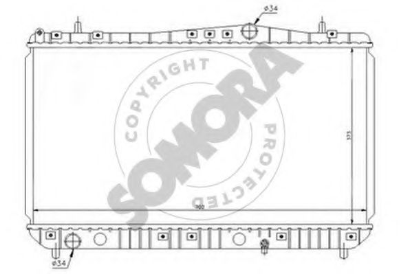 Радиатор, охлаждение двигателя SOMORA 064540