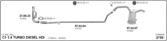 Система выпуска ОГ IMASAF 514000055