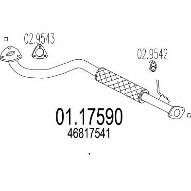 Труба выхлопного газа MTS 01.17590