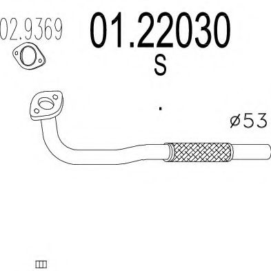Труба выхлопного газа MTS 01.22030