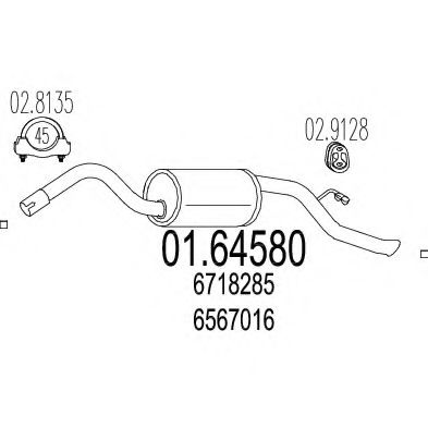 Глушитель выхлопных газов конечный ZARA 44101