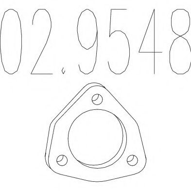 Прокладка, труба выхлопного газа MTS 02.9548
